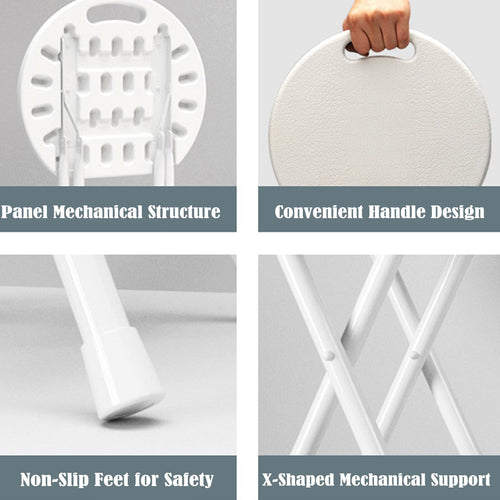 18 Inch Lightweight Folding Bar Stool with Handle M784339