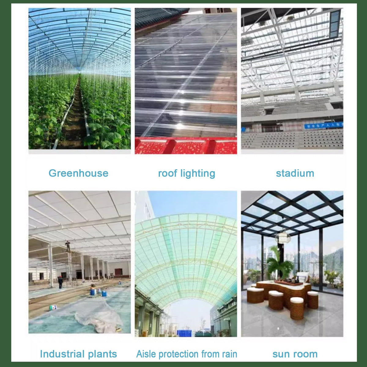 Corrugated Fiberglass Roofing Panels 8 pcs 35x63in O666242