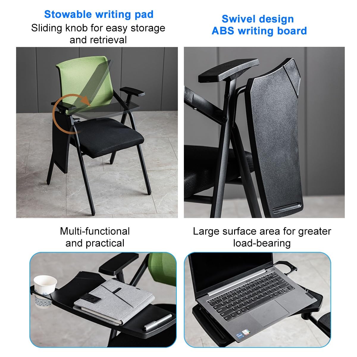 Grey Mesh Conference Chair with Desk J2022