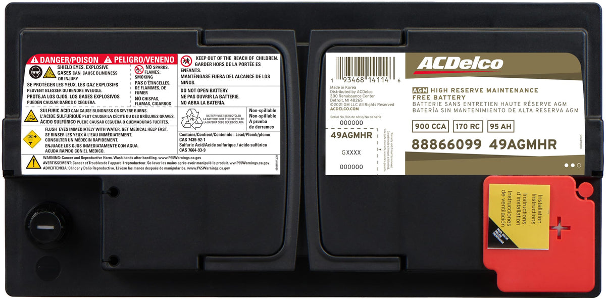 AGM BCI Group 49 Battery Y349624