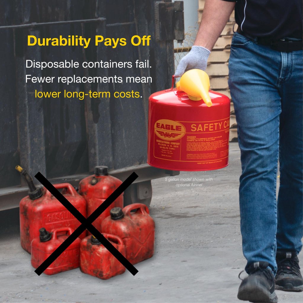 5 Gallon Type I Red Safety Gas Can J440952