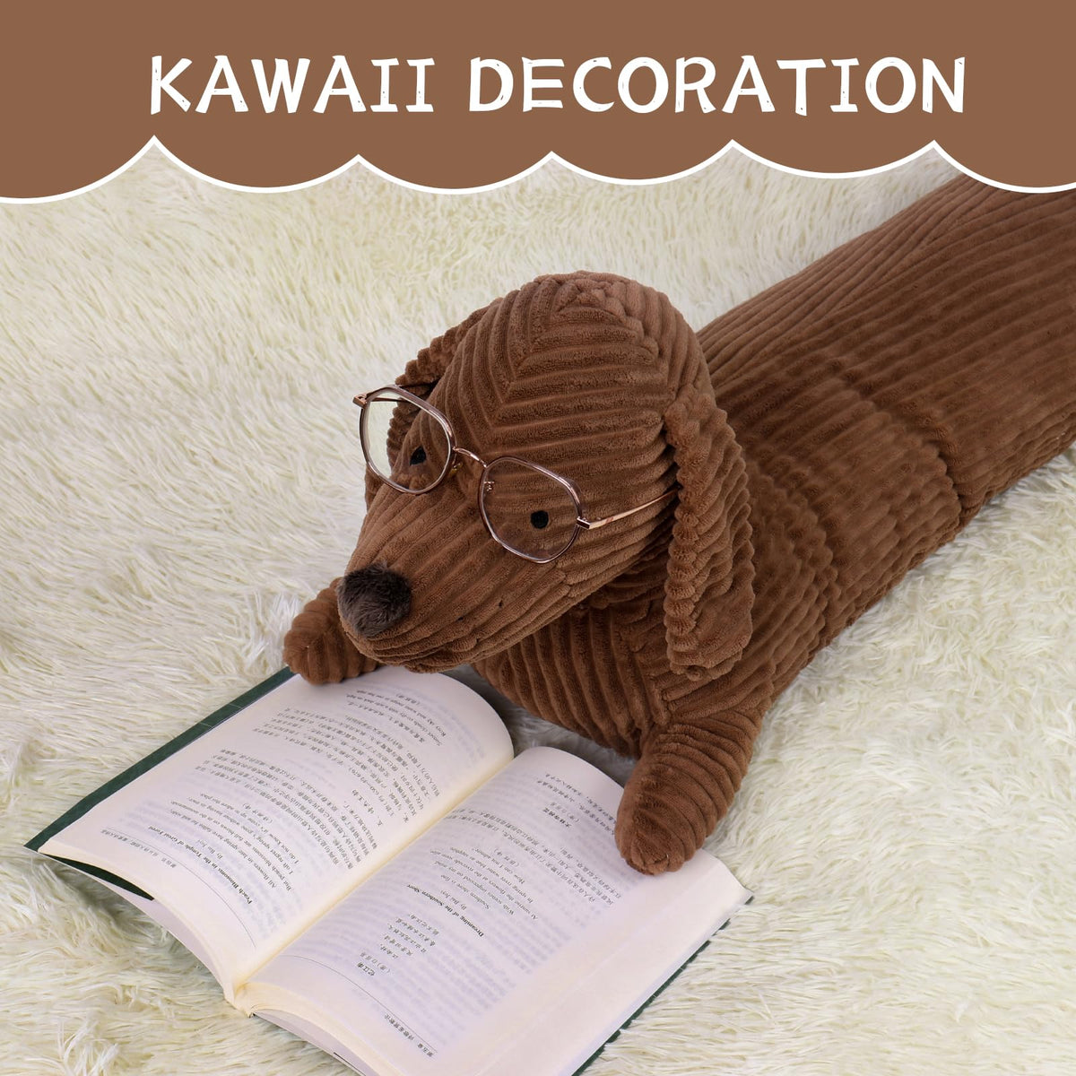 36" Dachshund Dog Stuffed Animal Plush Body Pillow L76299