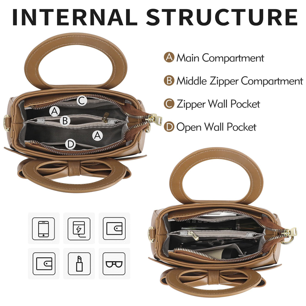 Vegan Leather Crossbody Bag with Top Carry Handle U437907