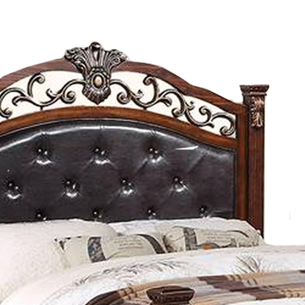 California King Button Tufted Upholstered Bed Z883