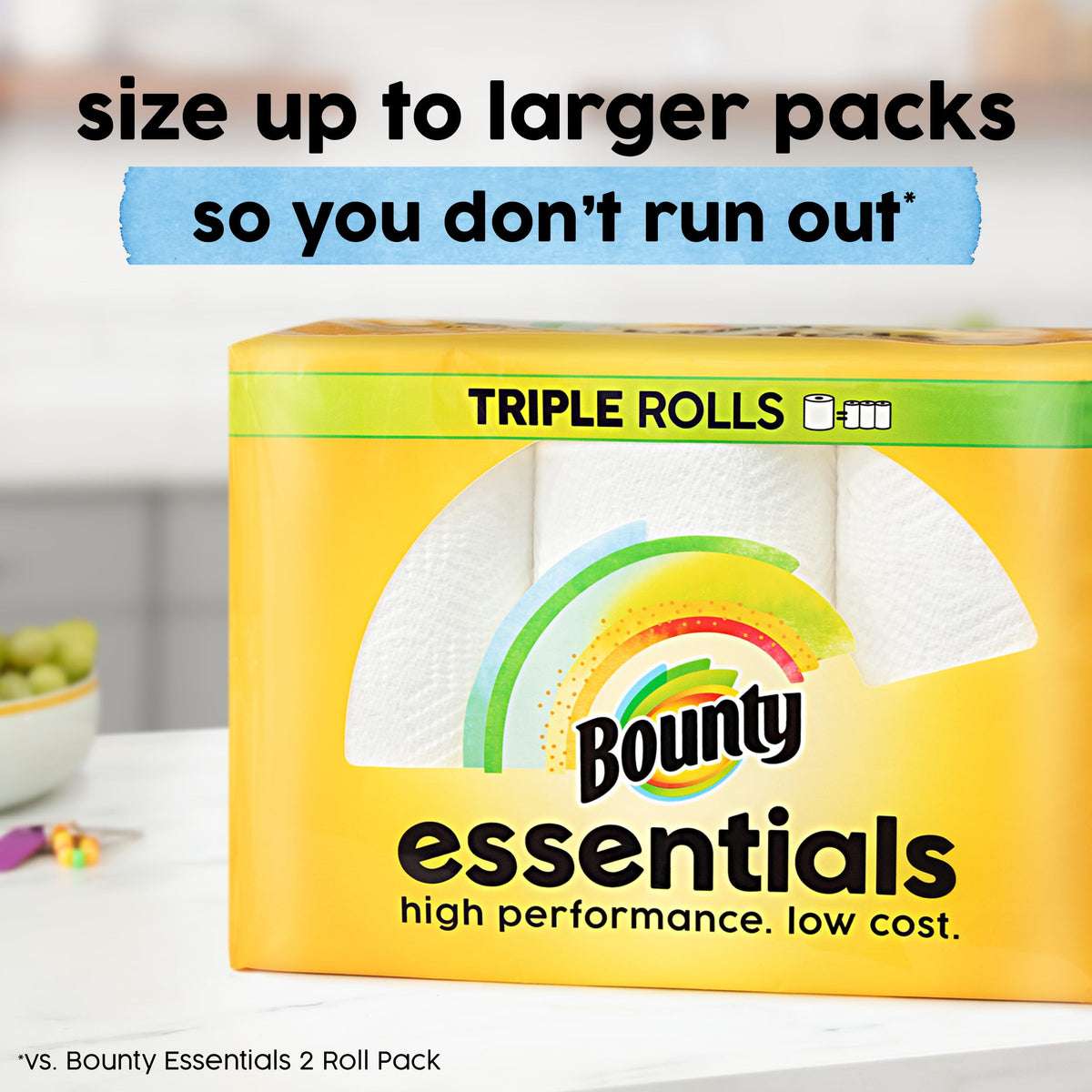 Select-A-Size White Paper Towels, 2 Triple Rolls B704112
