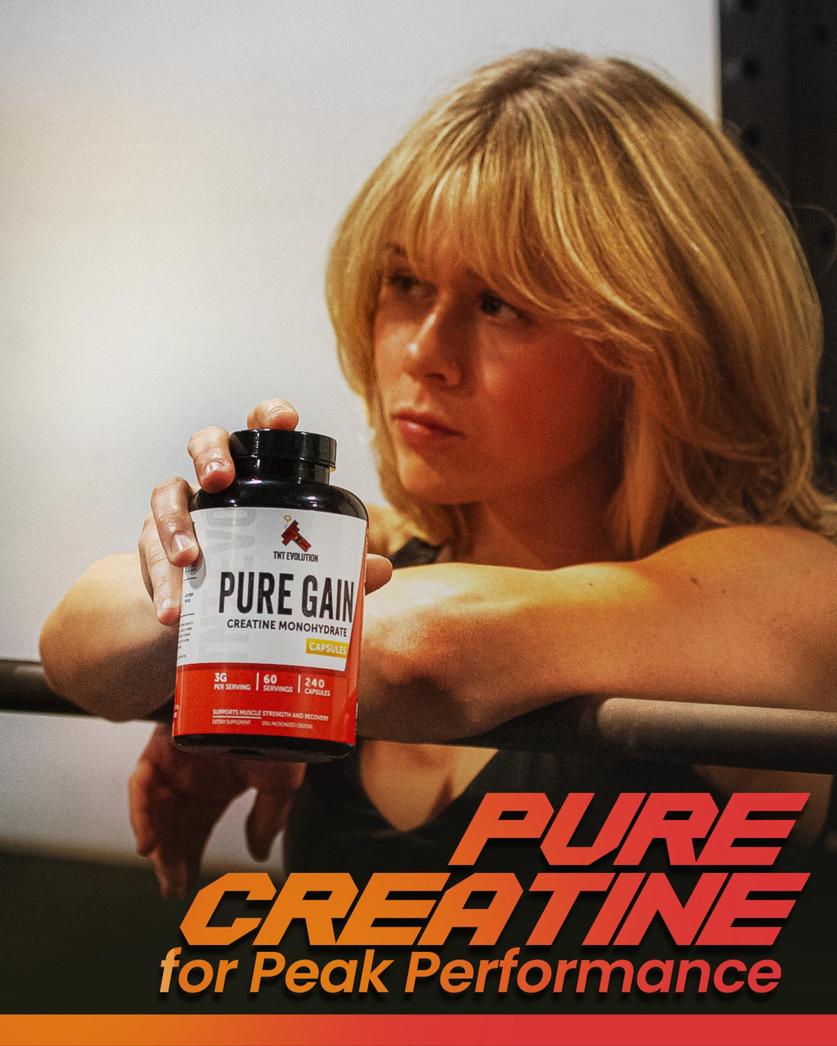 Creatine Monohydrate Capsules 750mg 240 Count Gluten Free M625346