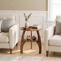 2-Tier Round Wood Side Table K197833