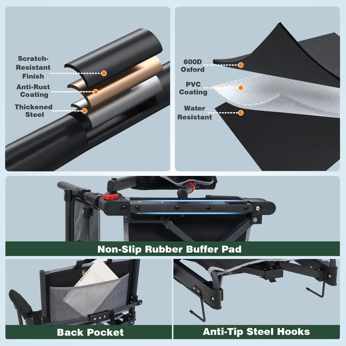 Folding Stadium Seats with Back Support and Cushion L643