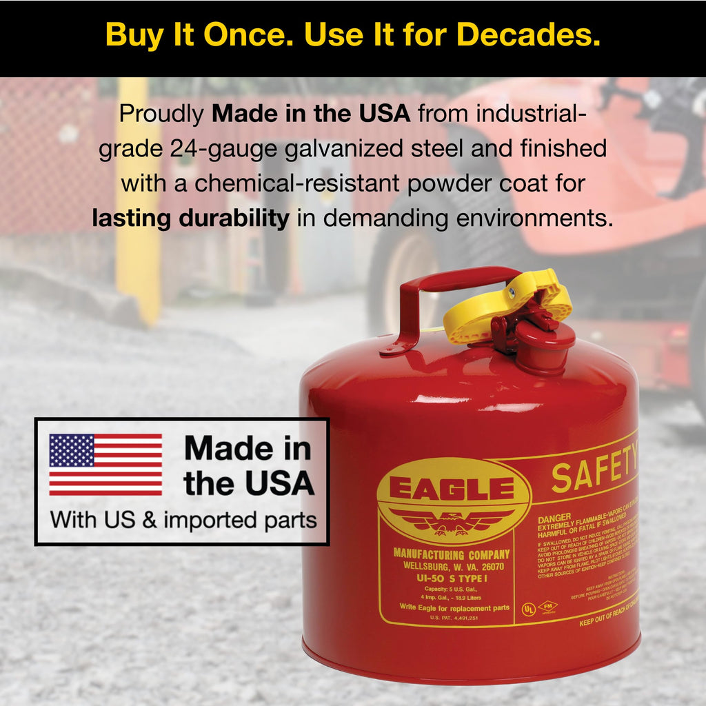 5 Gallon Type I Red Safety Gas Can J440952