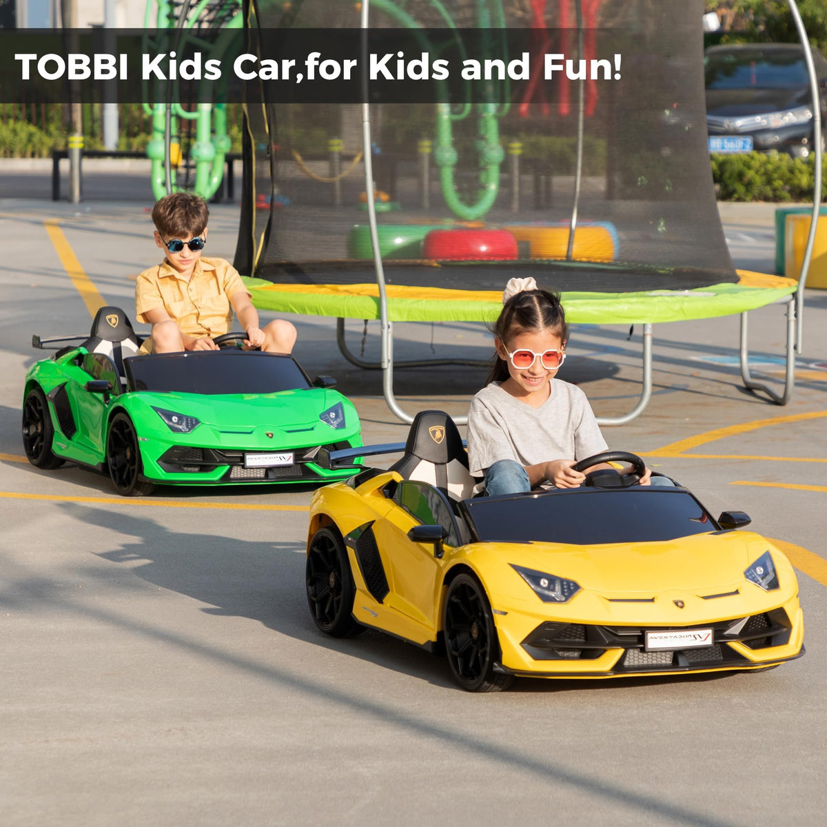 2-Seater Kids Ride on Car, 24V Electric Vehicle, Yellow L99781