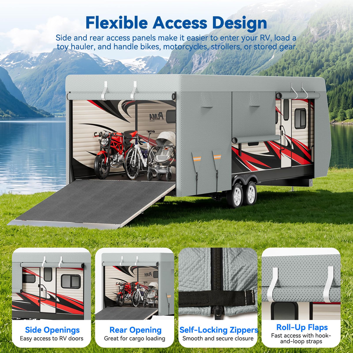 Heavy Duty Waterproof RV Cover 14-16ft P4034