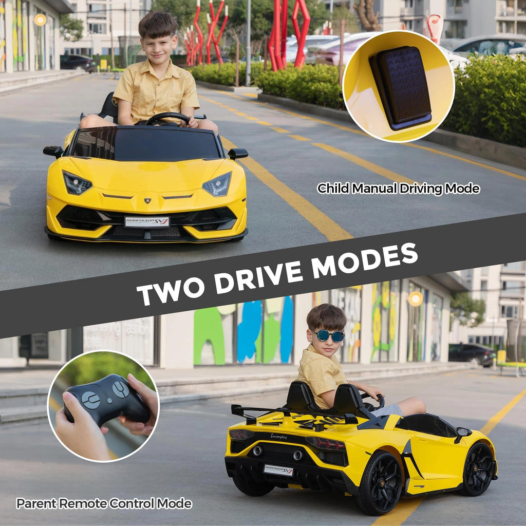 2-Seater Kids Ride on Car, 24V Electric Vehicle, Yellow L99781