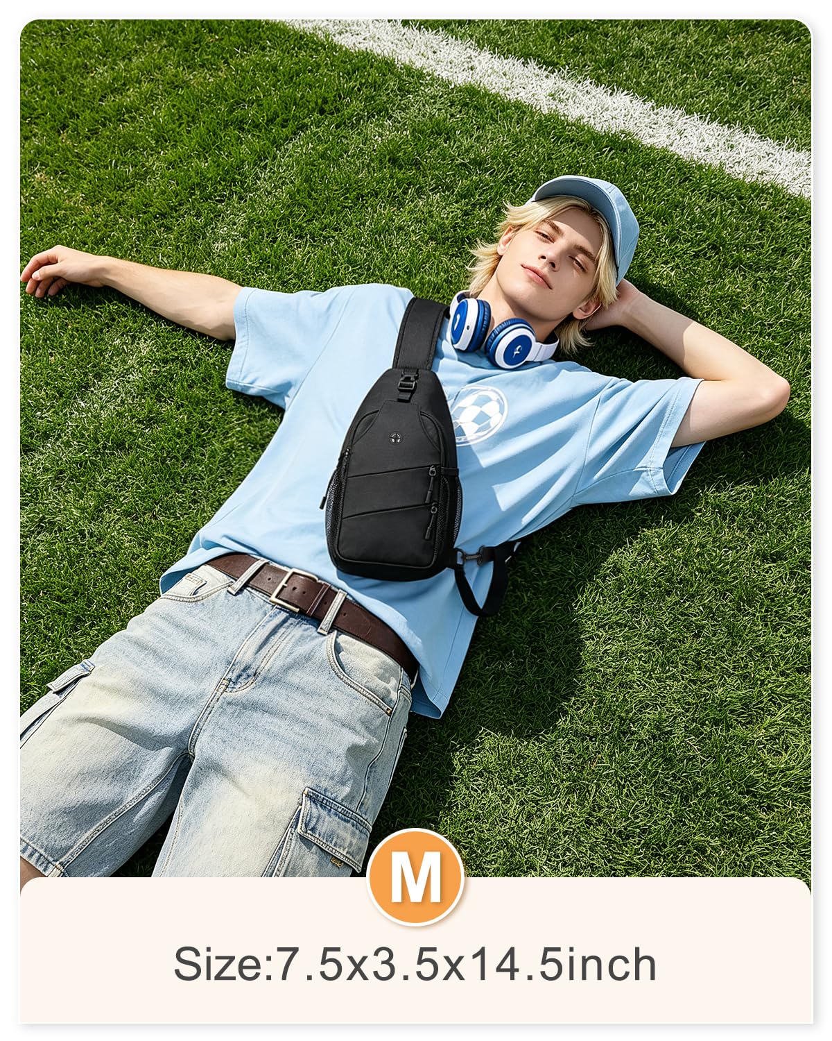 Crossbody Sling Bag with Convertible Shoulder Strap B71580