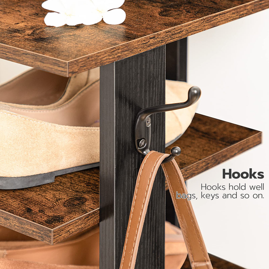 8 Tiers Vertical Wooden Shoe Rack R70173