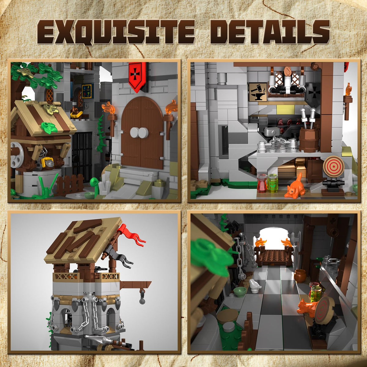 2568 PCS Medieval Castle Building Blocks Set P977596