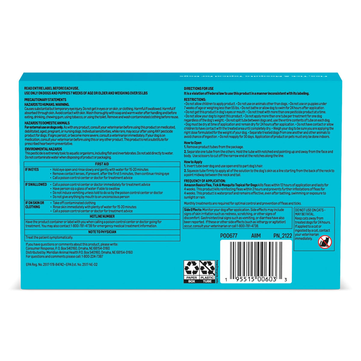 Flea, Tick & Mosquito Topical Treatment for X-Large Dogs, 6 Count V778