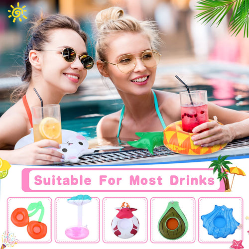 102 Pcs Inflatable Drink Holders with Air Pump Z164