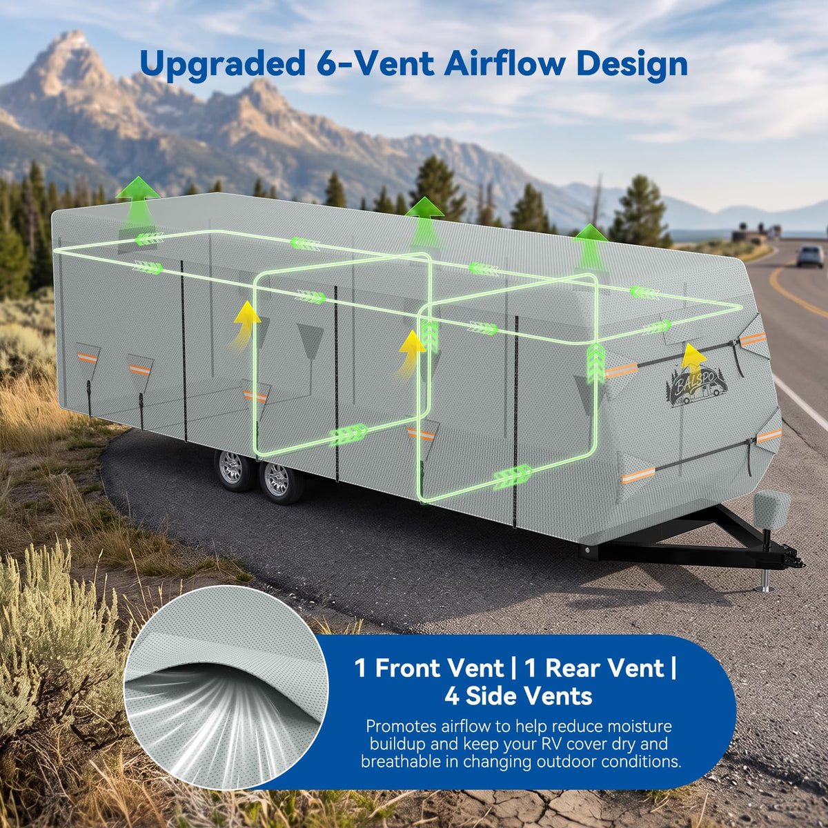 Heavy Duty Waterproof RV Cover 14-16ft P4034