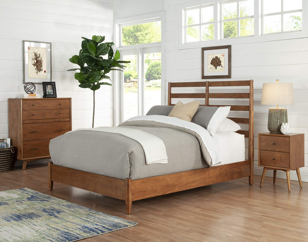 Chestnut California King Slat Back Bed L417
