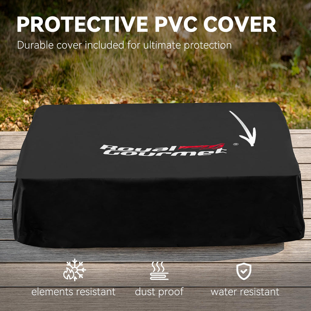 3-Burner Tabletop Propane Gas Griddle with Cover J200