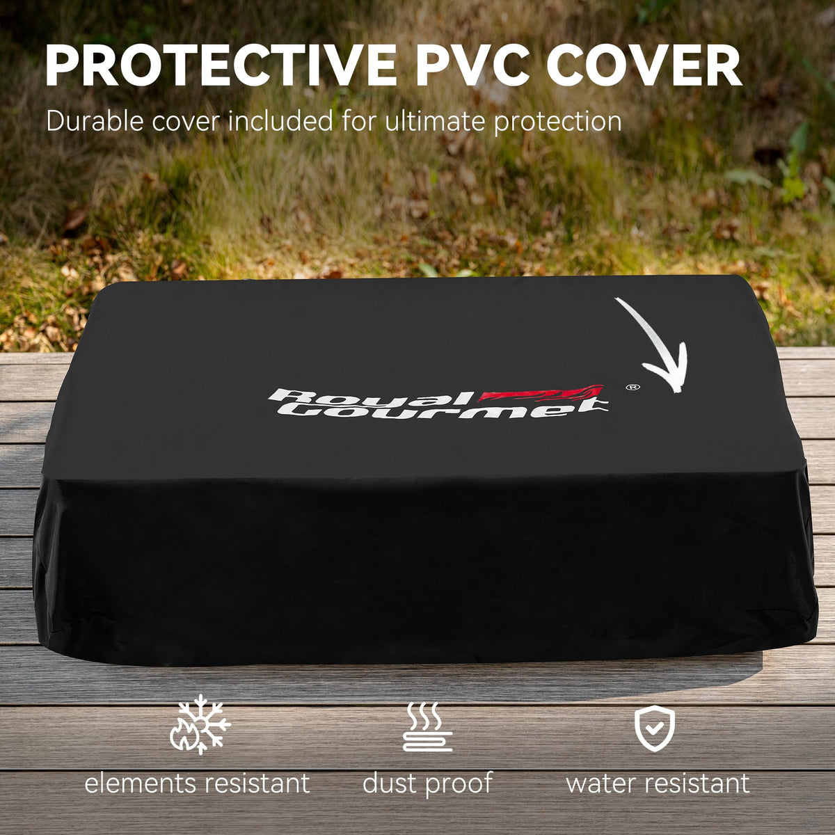 3-Burner Tabletop Propane Gas Griddle with Cover J200