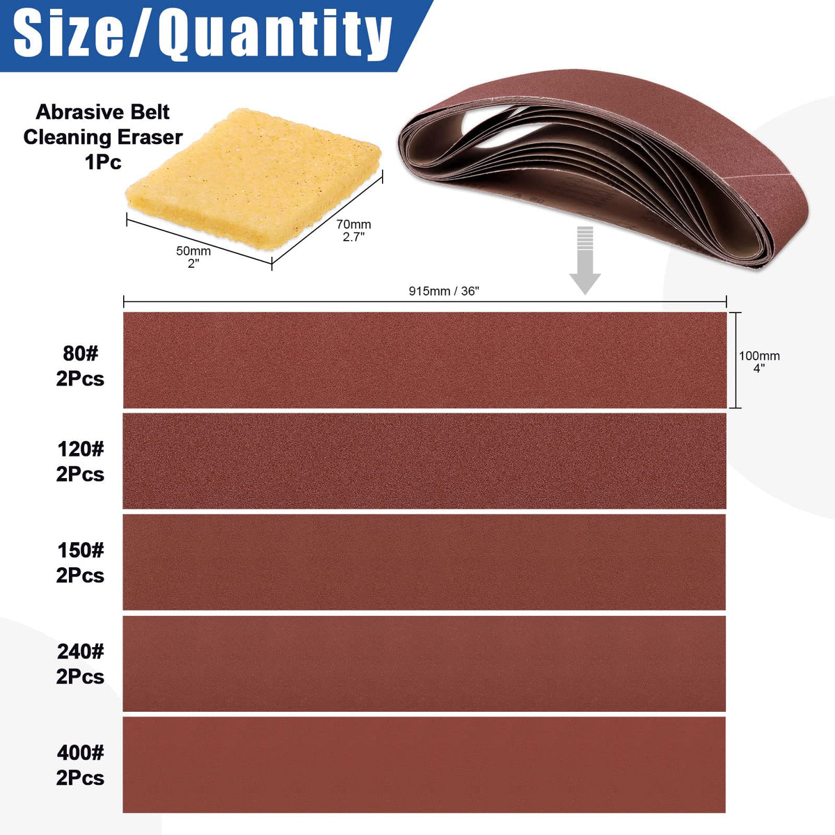 23Pcs Sanding Belts and Sanding Discs Set E293983