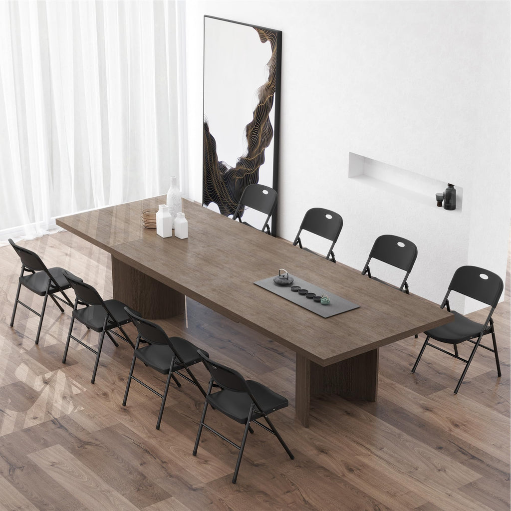 Folding Chairs Set of 10 Black P984509