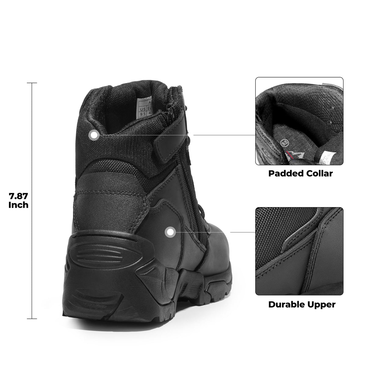 Mens Side Zip Work Boots B588