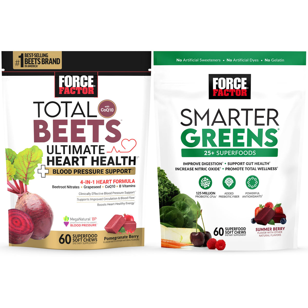 Total Beets Heart Health Chews with CoQ10 + Superfood Chews T532