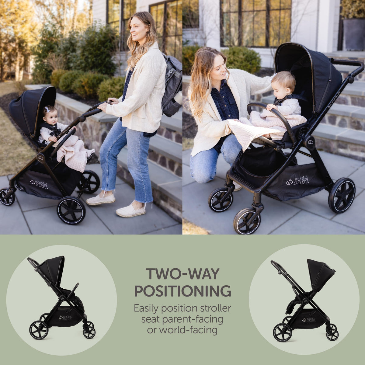 Reversible Foldable Baby Stroller R742