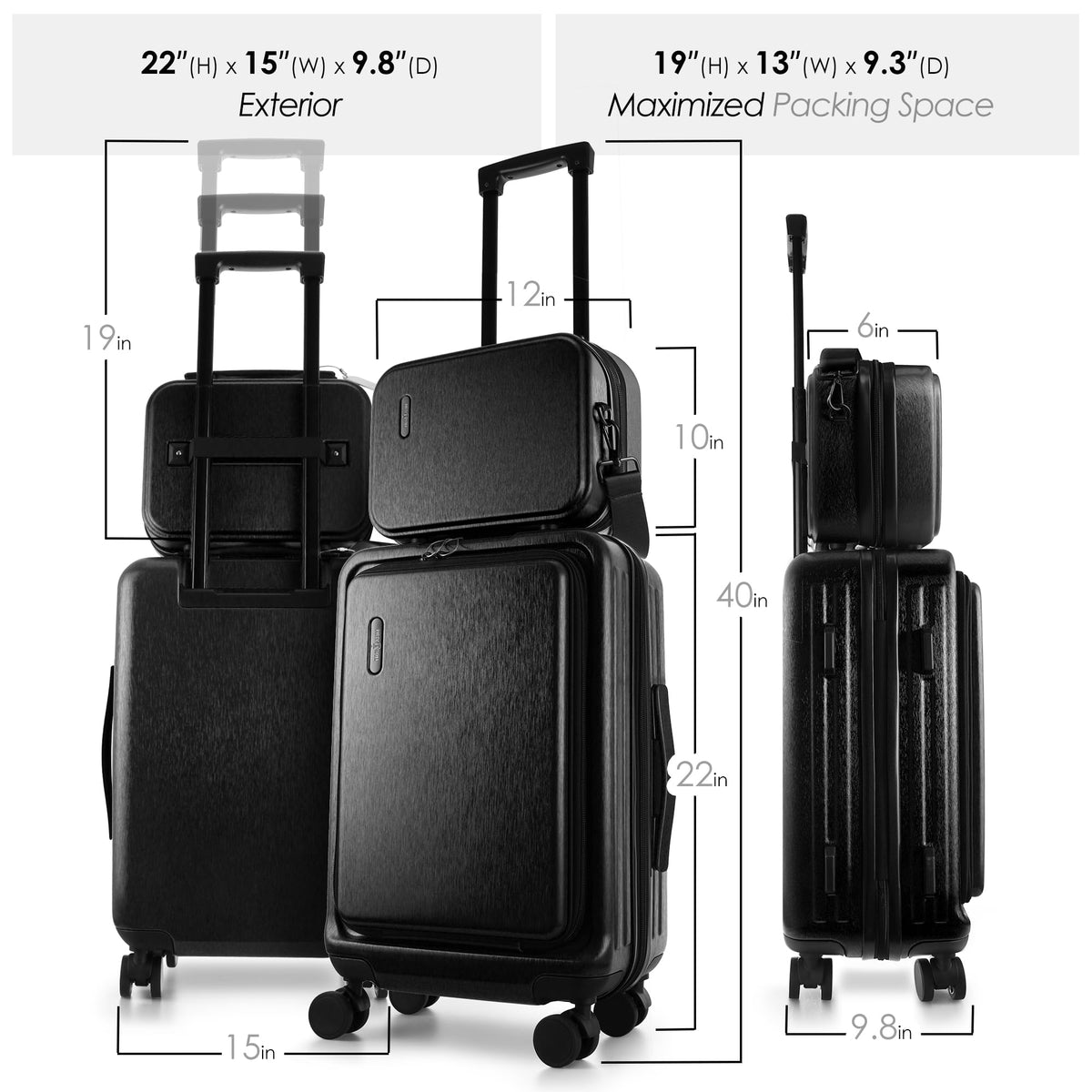 20 Inch Carry On Luggage with Wheels K34471