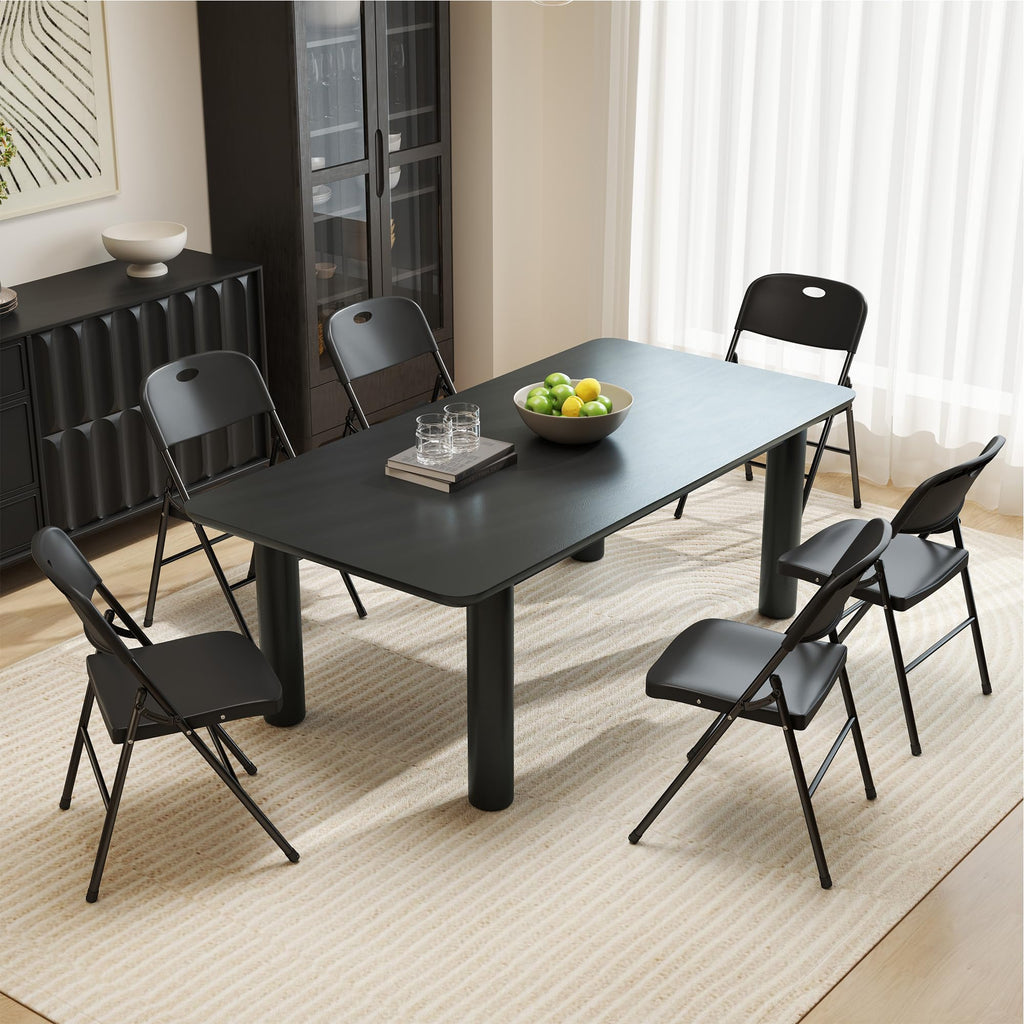 Folding Chairs Set of 10 Black P984509