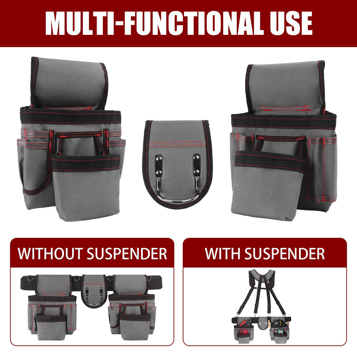 Heavy Duty 22 Pockets Adjustable Tool Belt F62155