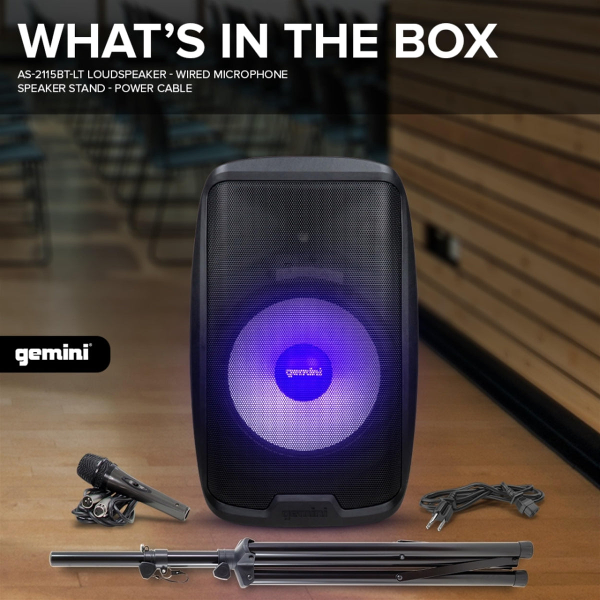 15" PA Speaker & Stand, 1000 Watts Z269