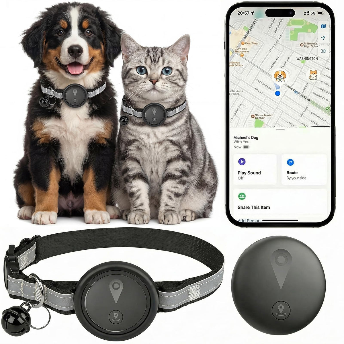 GPS Pet Tracker for Dogs & Cats H5521