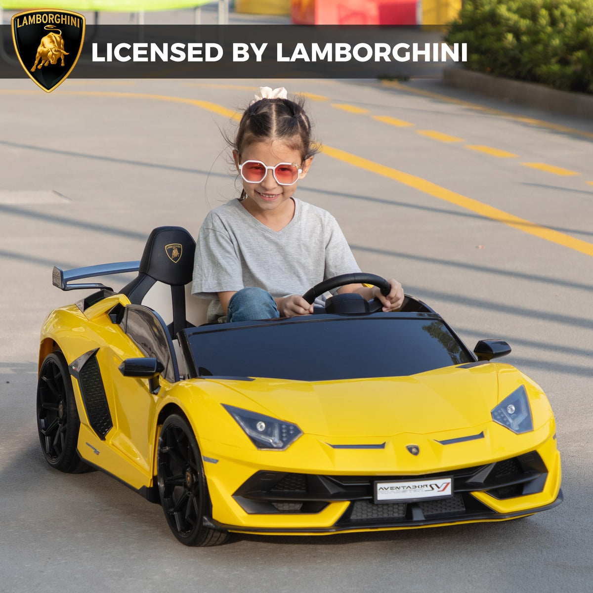 2-Seater Kids Ride on Car, 24V Electric Vehicle, Yellow L99781
