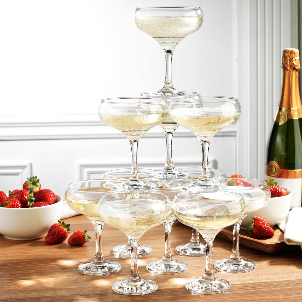 9.5 oz Coupe Cocktail Glasses Set 6 Pcs V39082