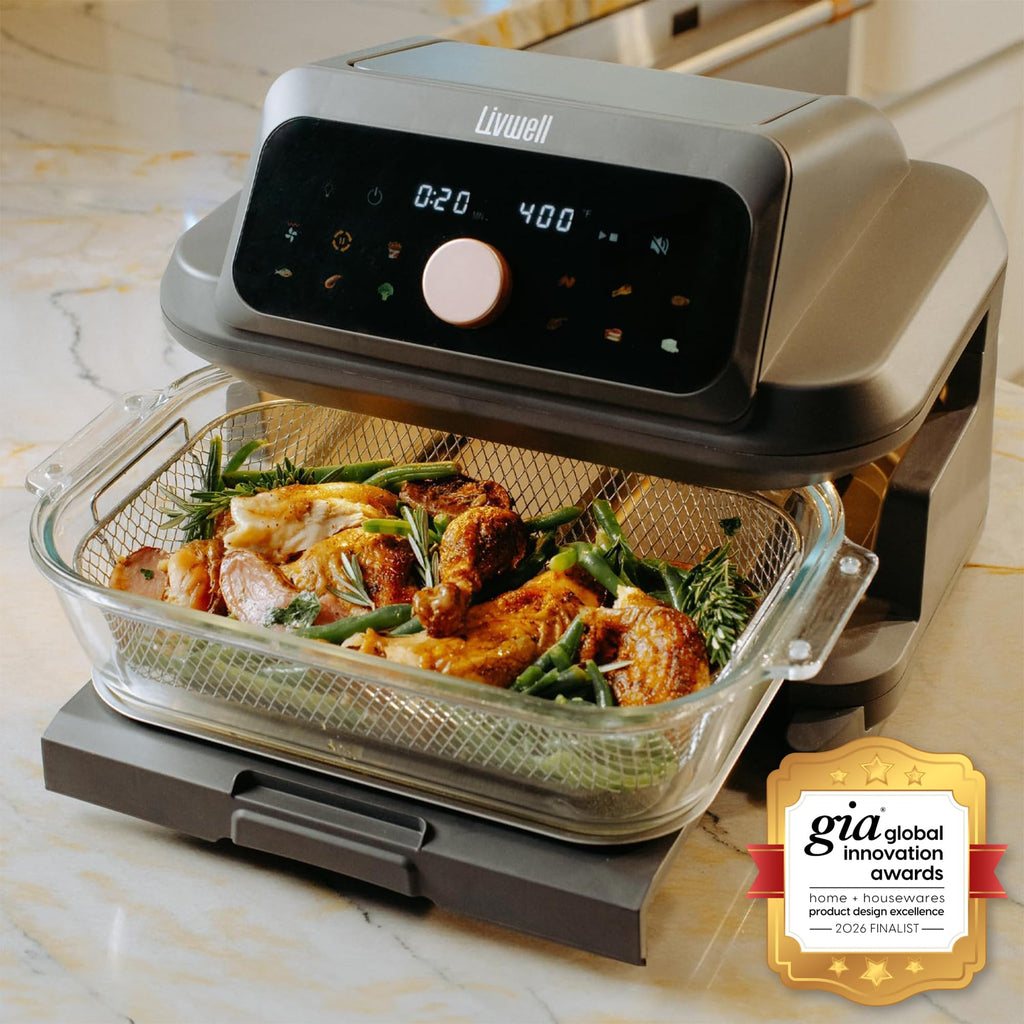 6-Quart Glass Air Fryer with Touch Screen & Drawer U2549