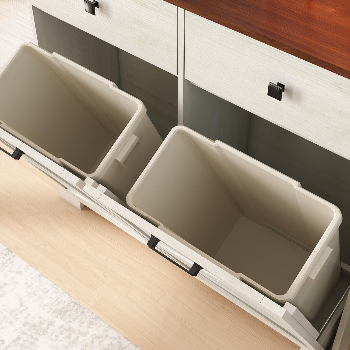 Double Tilt-Out Trash Cabinet for 2x10 Gallon Cans H701