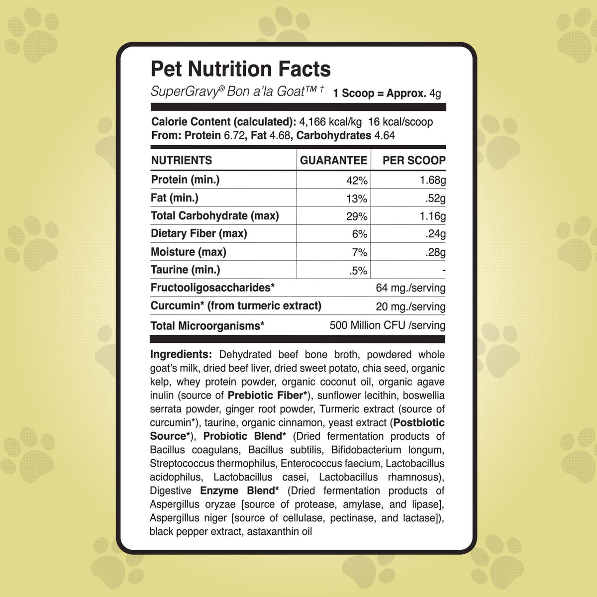 Goat Yogurt Cheese Blend Dog Food Topper 9 oz 60 Scoop L4756
