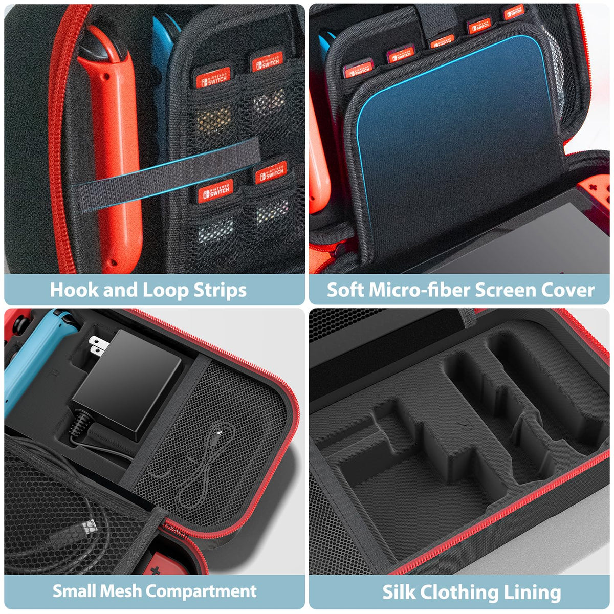 Red & Grey Portable Carrying Case V590590