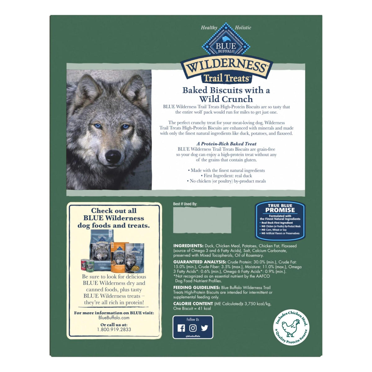 High Protein Grain Free Duck Recipe Dog Biscuits 36-oz A358