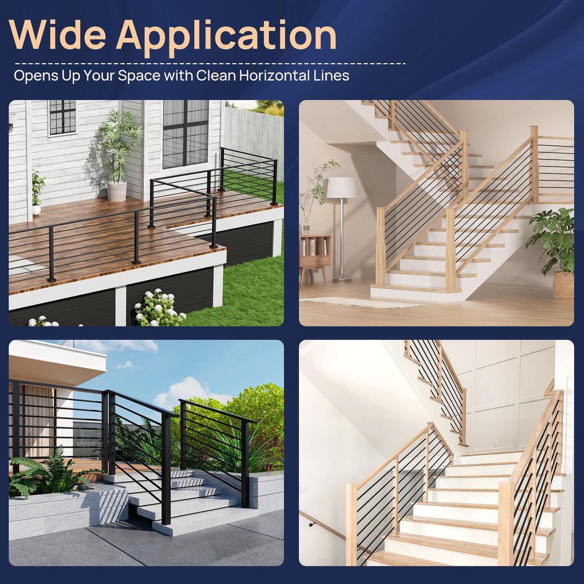 7 Pack 4.7 FT x 19/32 inch Aluminum Balusters R242572