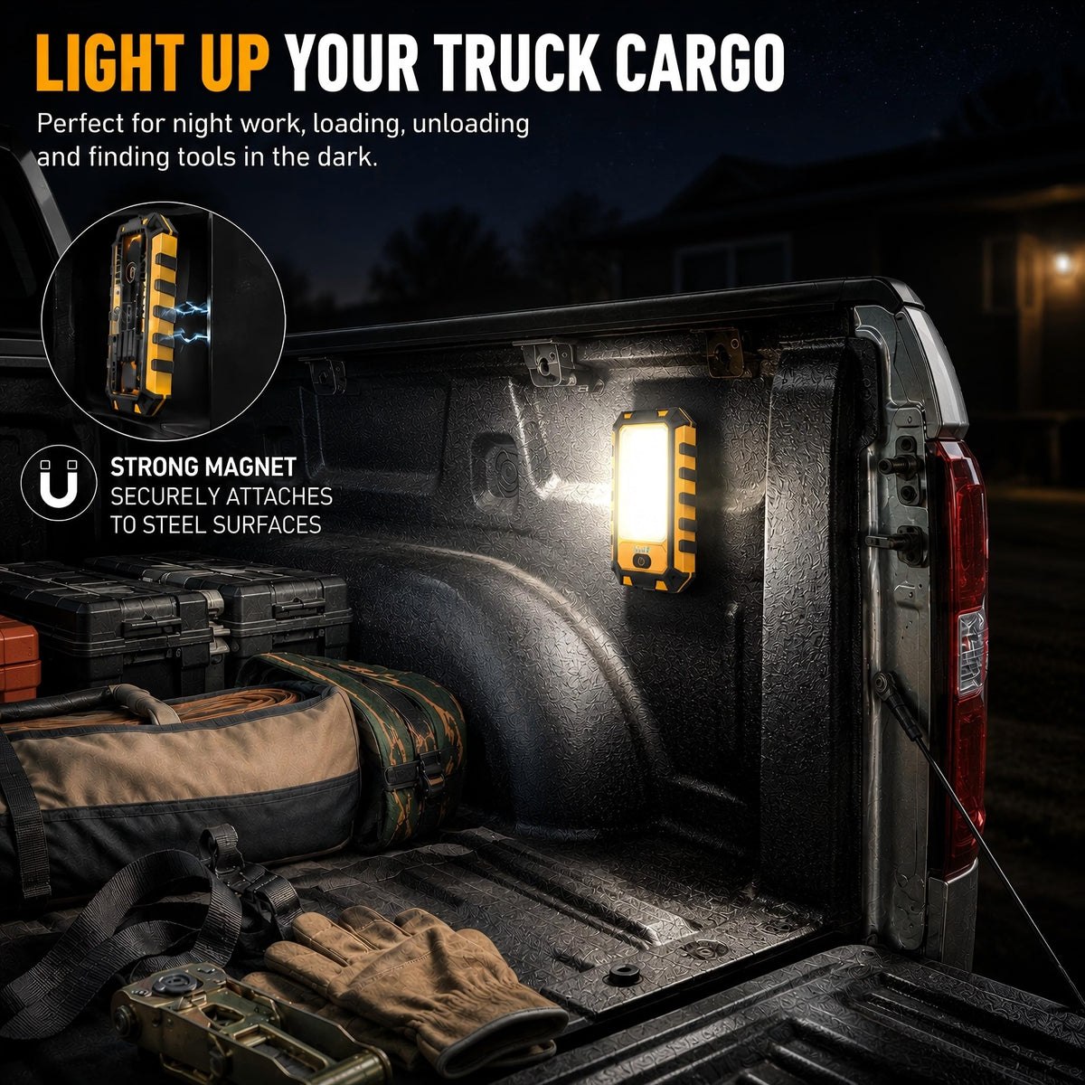 2-Pack LED Rechargeable Magnetic Work Light 1500 Lumens Y3511