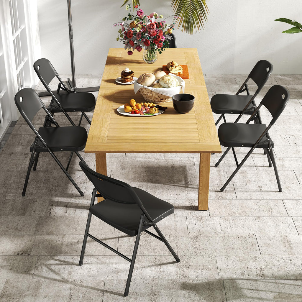Folding Chairs Set of 10 Black P984509